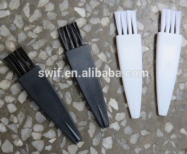 black and white small cleaning brush for coffee capsules and machines